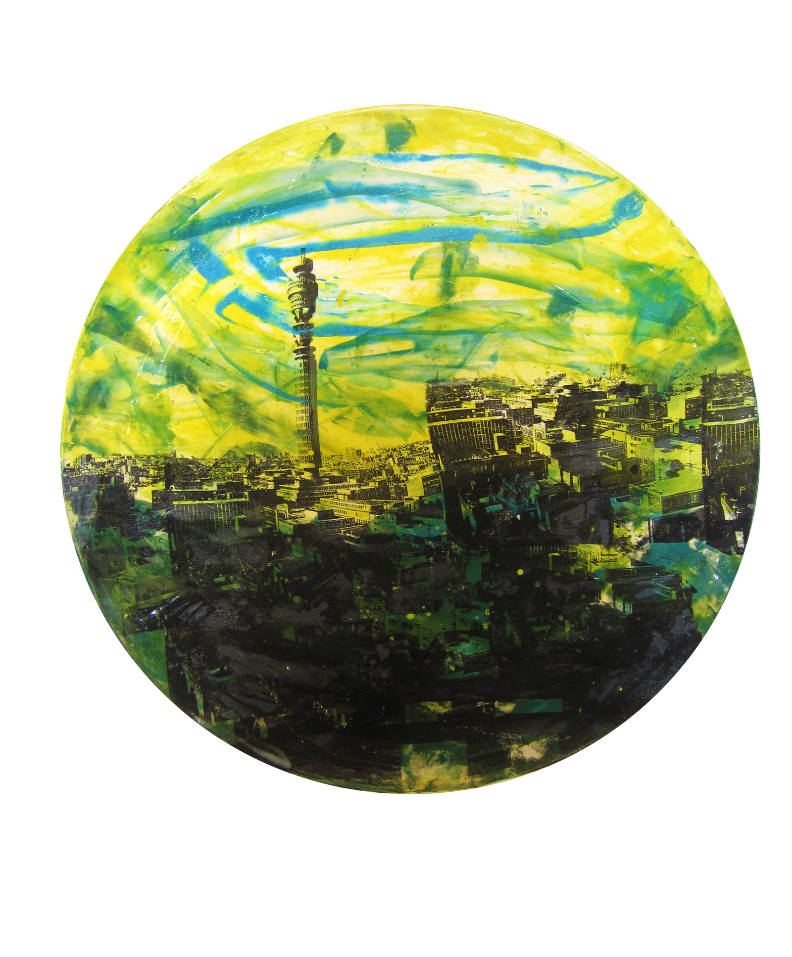 Turquoise swirl over PO Tower