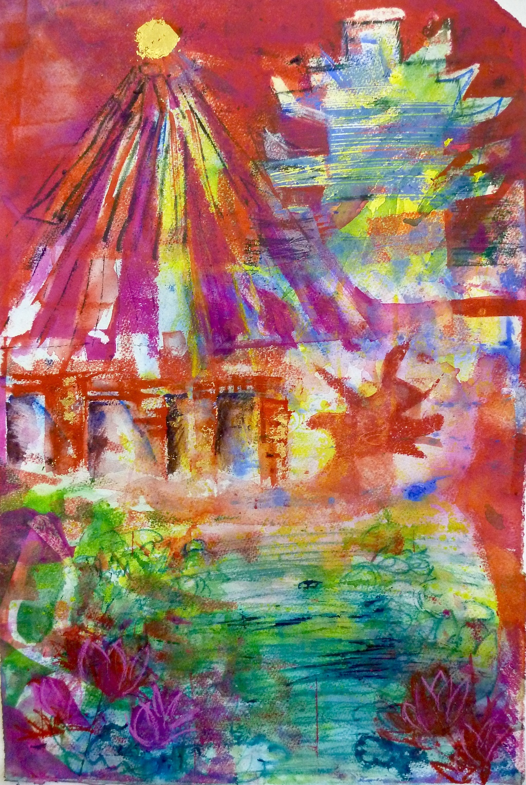 Red Dragon and Waterlilies